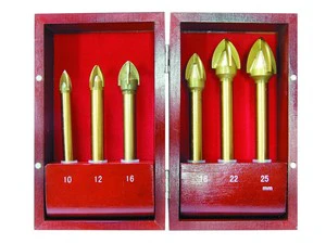 Ti Cross Type Carbide Tipped Titanium Coated 6pcs Universal Multi Drill Bit Tool for Stainless Steel Metal Stone Tile Wood Etc