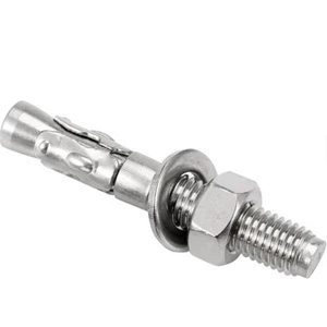 Heavy Duty Wedge Anchor with Threaded Stud for Concrete Floor Mounting in Automotive Service Areas