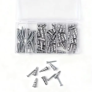 100pcs Zinc Plated Alloy Drywall Anchors Kit Self Drilling Wall Plug Spiral Expansion Screws Quick Gecko Anchor Plasterboard