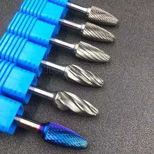 Wholesale Drill Bit Different Sizes Industrial Tungsten Type F Curved Head Carbide Burr Bits