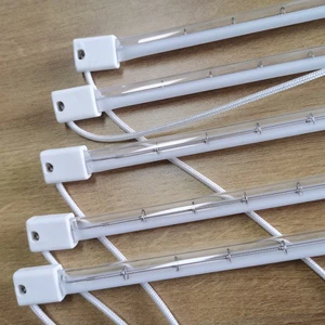 230V 2000W 920mm Manufacturer Half White Coated SK15 Short Wave Quartz Halogen Infrared Heater Emitter Heating Drying Lamp