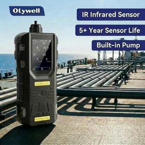 ATEX 5 In 1 Infrared Portable Gas Detector Pump CO H2S O2 CO2 LEL Long Life IR Sensor Data Logging TWA Gas Monitor
