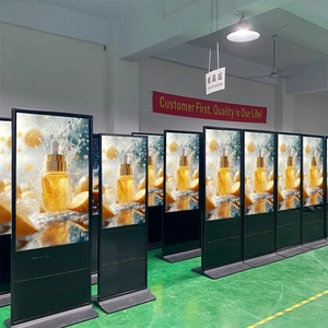 HDFocus 32 To 75 Inch Indoor Touch Advertising Screen LCD Totem Kiosk For Shopping Mall Digital Signage Displays With Cloud CMS