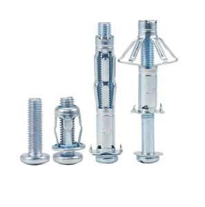 Galvanized Hollow Wall Anchor Gypsum Board Screw with Petal Nut for Hollow Brick