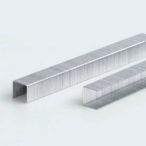 Durable Iron Sofa Upholstery Nails Staples Code U-Type Zinc Plated Finish Industrial Grade Smooth Shank Flat Head Carton