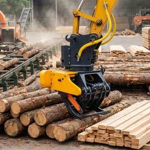 Cutting 700mm Diameter Trees XUVOL Hydraulic Excavator Grab Saw With 0.404 Saw Chain for 13 to 15 Ton Excavator Grapple Saw