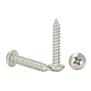 Factory Direct Sale Metric Pan Head Stainless Steel Self Tapping Screw Grade A2/A4 Standard Thread for Metal