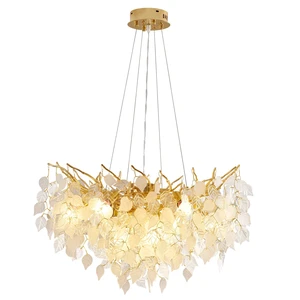 Luxury Dimmer Amber Mixed Crystal Adjustable Tree Branch Chandelier Light