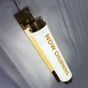 Advertising Outdoor Custom Round Tube Acrylic Light Box Led Lightbox Signs Text Acrylic Cylindrical Luminous Light Box