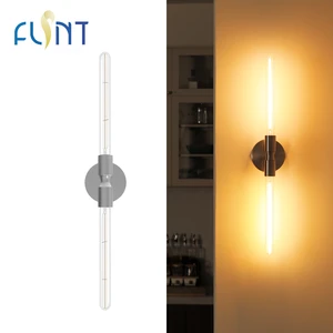 Wholesale Modern Nordic Style LED Wall Lamp Brushed Nickel Steel Indoor Wall Light For Bedroom Living Room Study Room