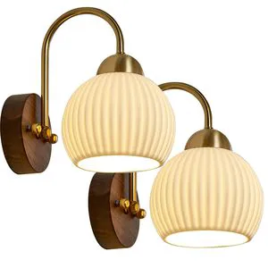 Retro Style Battery Powered Wall Lamp, Indoor Wall Lamp with Remote Control, Dimmable Wall Lamp with Rechargeable Light Source.