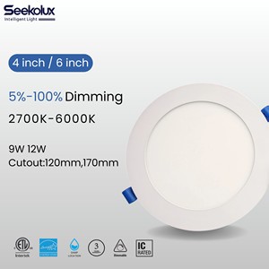 6 Inch 4Inch LED Recessed Panel Light Dimmable 2700K-6000K 6W-15W 120V ETL IP44 Aluminum High Brightness Night Light Energy Star