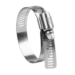 American Adjustable Pipe Clamp Worm Gear 201 304 Stainless Steel Hose Clamps