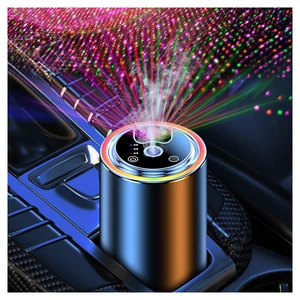 Car Fragrance Diffuser With Three-color Starry Sky Top; Intelligent Spray For Car Odor; Car Music Rhythm Atmosphere Light