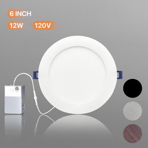 6 Inch 5CCT Ultra-Thin LED Recessed Ceiling Light 1000LM Brightness Dimmable Canless Wafer Downlight With Junction Box