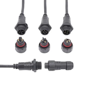Led Plant Growth Lighting Enclosure Power Input System Waterproof 2 3 4 5pin M16 Assembly Male Panel To Female Connector IP65