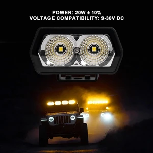 IP67 Work Light 9-30V 3.5Inch 2LED Spot Flood Combo Headlight Driving Lamp For 4x4 Off Road SUV ATV Truck Trailer