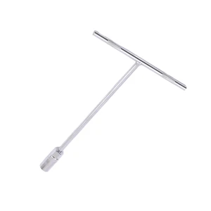 Hexagonal T-shaped Wrench in Metric Chrome-Finished Steel Socket Wrench for DIY Car Maintenance