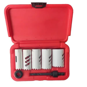 Bi-Metal Laser Welded HSS Hole Saw Drill Bit with Arbor for Wood/Metal White OEM Available-Sharp Durable High Quality