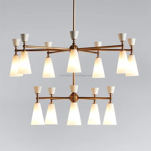 Luxury Modern Brass Chandeliers Pendant Lights Living Room Bedroom Hanging Light Zhongshan Guzhen Lighting