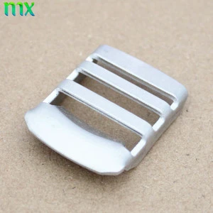 Silver Aluminum Double Bar Adjuster Auto Lock Ladder Lock Buckles 25mm For Backpack