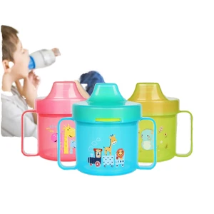 Vvocci C1091 No-Spill Food Grade PP Arc Type Suction Baby Sippy Cup Strong Base Design Slow Flow Feeding Weaning 24.5cm X 21.2cm