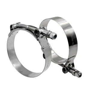 High Quality T Bolt Stainless Steel Hose Clamp Adjustable Heavy-duty Clamps Engine Clamp 83-91mm