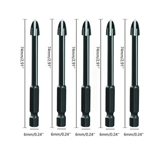Efficient Universal Drilling Tool Multifunctional Cross Alloy Drill Bit Tip High Performance Utility Tools for Woodworking