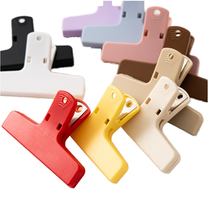 High Profile Horizontal Hand Account Clip Long Tail Magnetic Snack Clamp Colorful Magnetic Sealed Stationery Storage Bag Clip