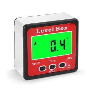 Digital Industrial Grade Measuring Tool Level Box LCD Lightweight Plastic Protractor Inclinometer Gauge Level Meter Goniometer