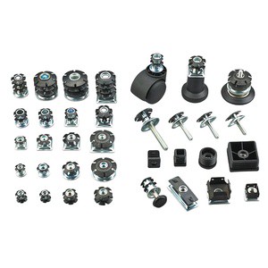 Furniture Starnut Metal Table Fittings Tube To Tube Connector Nuts Round Pipe Chair Leg Spring Threaded Screw Inserts