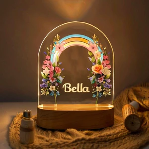 Neonawall Personalized Photo UV Printing Name Gifts Warm White Middle Night Light Custom LED Lamp Bedroom Use Remote Dimmable