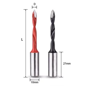 TOOLSWANG 11mm-12mm Tungsten Carbide Straight Shank Woodworking CNC Countersink Drill Bits 1 Year Warranty for Wood Drilling