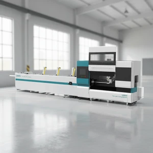 High-speed CNC Fiber Laser Tube Cutting Machine with Water Cooling | Used for Automatic Loading of 10m Length Metal Tubes