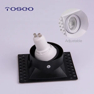 Modern Square Recessed Trimless Housing LED Light Source Aluminum Lamp Body For Living Room