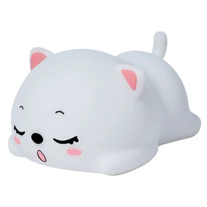 2023Best Seller Cute Sleeping Night Lamp with Touch Control Cartoon USB Rechargeable Silicone Night Light for Baby and Kids