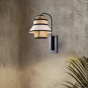 Retro Wall Lamp New Chinese Style Living Room Hallway Background Wall Lamp Modern Creative Hotel Bedroom Wall Lamp