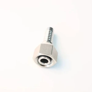 Stainless Steel Hydraulic Hose Connectors, Metric Female Thread 24 Degrees With O-ring, 20411 Hose Crimping Series.
