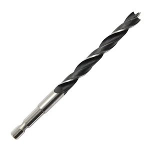 Borui Quick Change Hex Shank Rolled Wood Brad Point Drill Bit for Hardwood