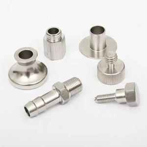 Precision CNC Machining Metal Parts Custom Hexagonal Connectors And Threaded Studs Stainless Steel Brass Aluminum Service