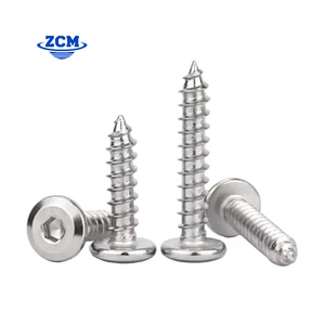 Self-Tapping Screw Stainless Steel 201/304/316/410 M2-M6 Pan Head Hex Socket Allen Head Self Tapping Screws Inch