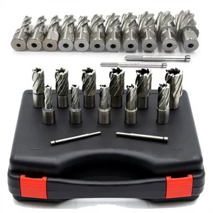 13PCS HSS Metric Slugger Magnetic Drill Bit Broach Cutter Annular Cutter Set for Magnetic Base Drill Press