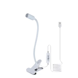Sewing Arm Dimmable Timer LED USB Powered Desk Spot Light Table Lamp with Clamp