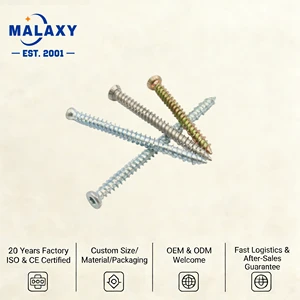 MALAXY Blue Dacromet High-strength Straight Groove Hexagonal Pad Pointed Tail Extended Cement Board Gypsum Screw Bolt