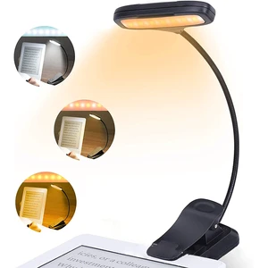 New Style 15 LED Clip on Mini Reading Light 9 Light Modes USB Rechargeable Book Light for Reading