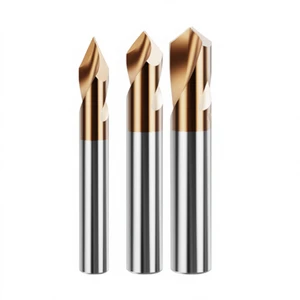 90° Carbide Center Drill 0.5-3.9mm 4mm Shank, Hard Coated Chamfer Tool for Steel Drilling Positioning and Chamfering Center Hole