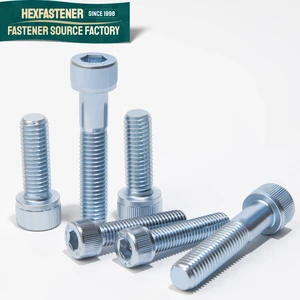 12.9 Grade Hexagon Socket Head Cap Screw Zinc-plated M1.5 M2 M2.5 M3 M4 M5 M6 Hex Allen Key Bolts DIN912(half/full Thread)