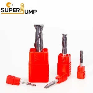 Hot Sale 2 Flute Flat End Mill Carbide Inserts CNC Router Machine Milling Cutter for Wood Carving OEM ODM Supported