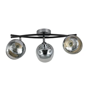 regleta 3xe27 cromo/negro 24x45x14 cm - ideal para iluminacin decorativa y funcional en espacios interiores.