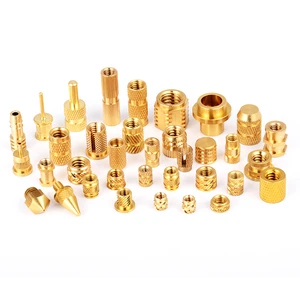 Custom M2.5 M3 M4 M5 M8 Brass Knurled Insert Nut Nickel Plated & Polished Finish for Mining and Healthcare Applications